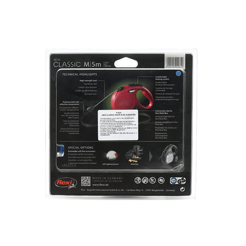 Lesa retractabila Flexi New Classic Snur M 5M Albastru